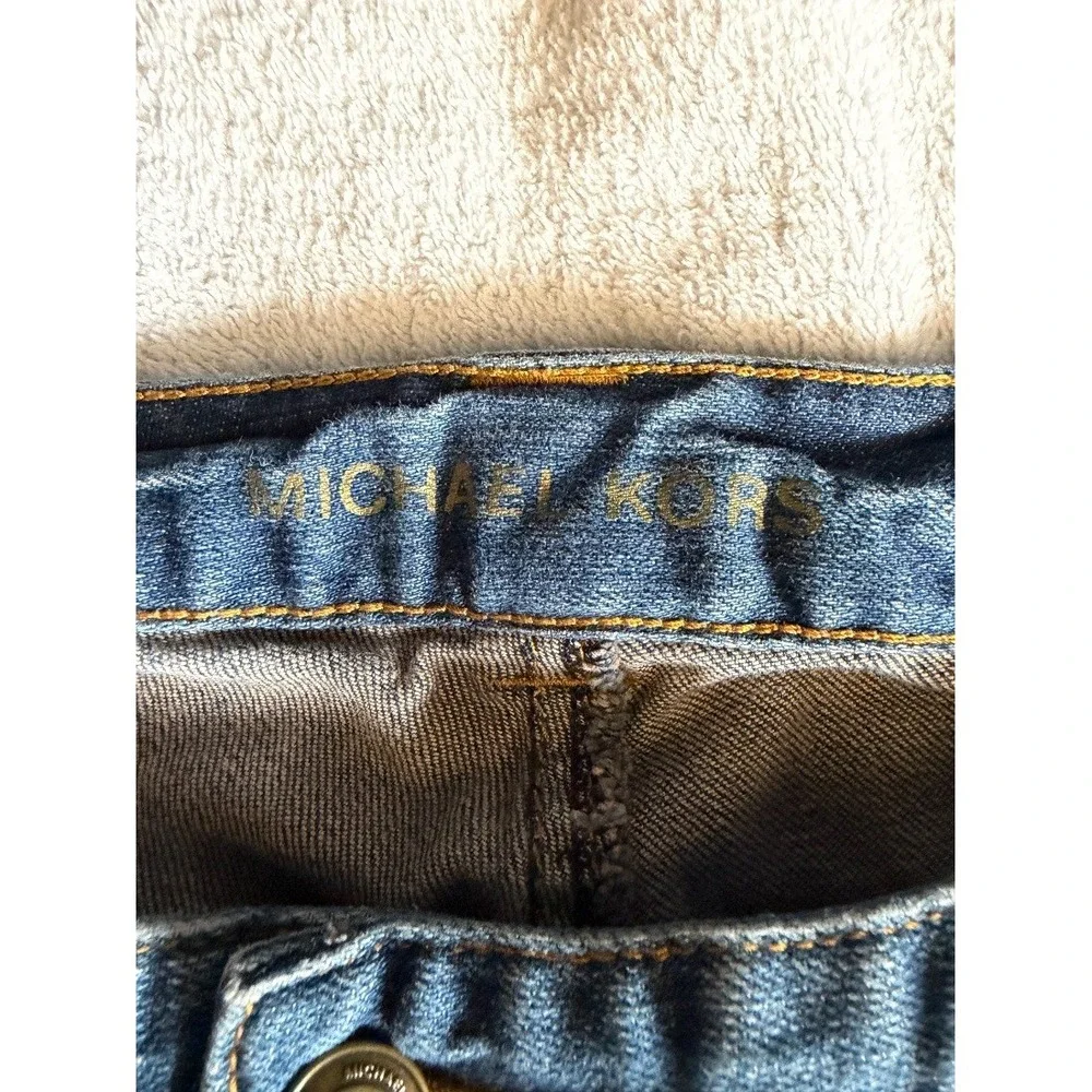 Michael Kors Plus Size 14W Womens Bootcut Jeans Blue Denim Mid Rise 99% Cotton